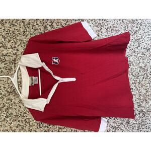 Vintage Walt Disney World Mickey Mouse Rugby Polo - Red/White, Size XL